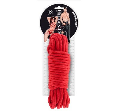 Wiązania-BONDAGE ROPE 10 METER RED